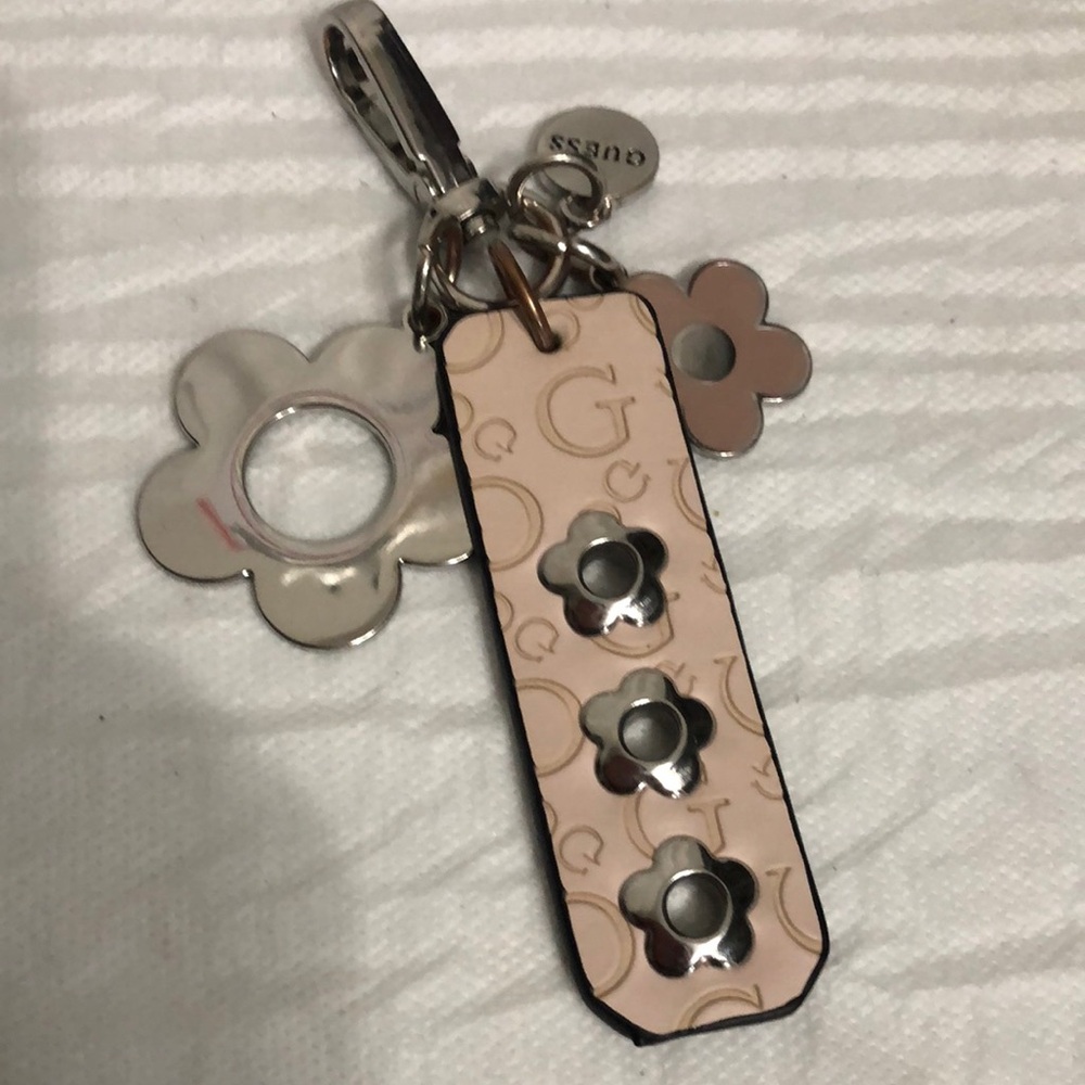 GUESS Floral Logo Bag Charm